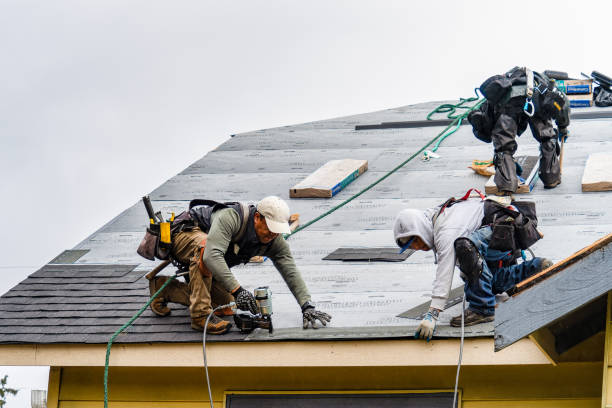 Professional Gutter Installation technician working in Church View, VA
